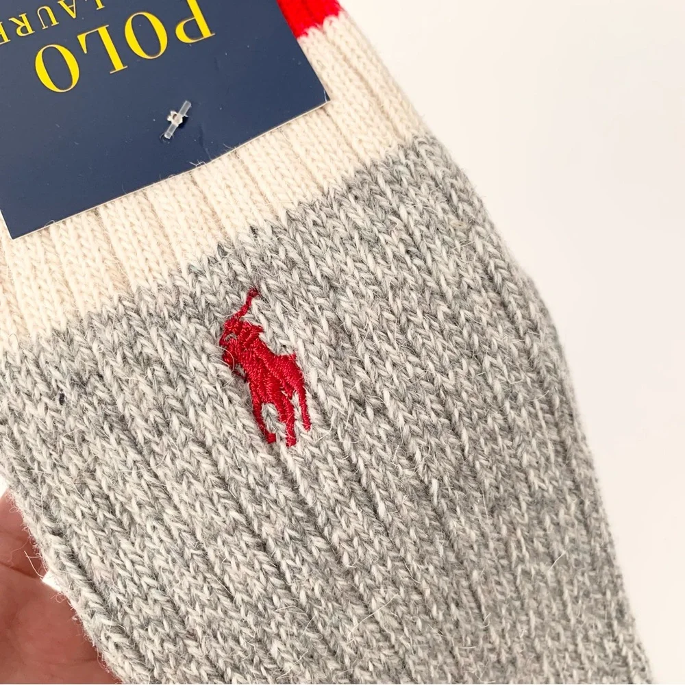 Long thick wool blend ragg boot socks (vintage sock monkey style)